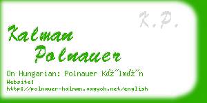 kalman polnauer business card